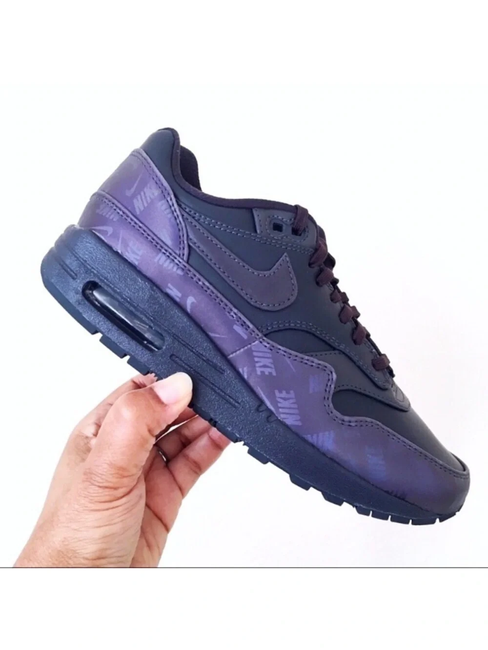 Nike Air Max 1 LX Oil Grey Women’s Sneakers - Picture 2 of 7